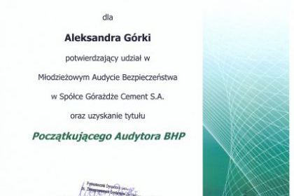 Tydzień Bezpieczeństwa w spółkach Grupy Górażdże 