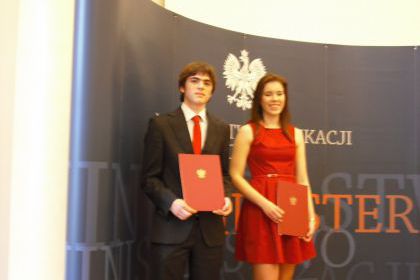 Uroczyste wręczenie stypendiów Ministra Edukacji Narodowej w Warszawie 