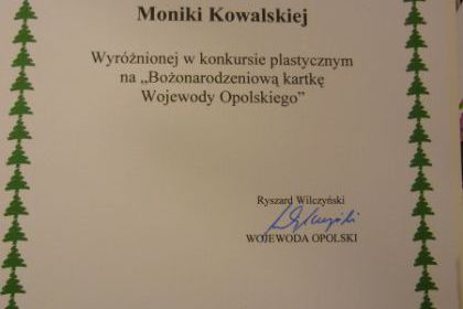 Kartka bożonarodzeniowa Wojewody Opolskiego 