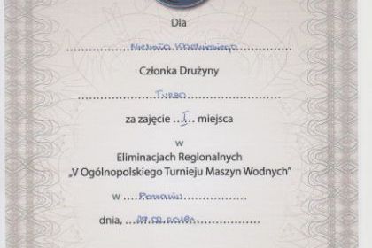 V Ogólnopolski Turniej Maszyn Wodnych 