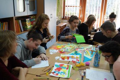 Warsztaty integracyjne z uczniami Szkoły Specjalnej w Opolu. 