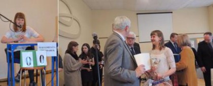 MAŁGORZATA KACZMAREK LAUREATKĄ II MIEJSCA OGÓLNOPOLSKIEJ XIX OLIMPIADY WIEDZY O ŻYWIENIU I ŻYWNOŚCI,