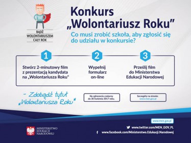 Wystartował konkurs MEN „Wolontariusz Roku”