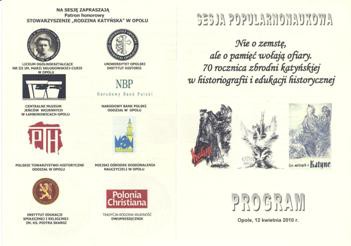 Nie o zemstę, ale o pamięć wołają ofiary. 70 rocznica zbrodni katyńskiej w historiografii i edukacji historycznej