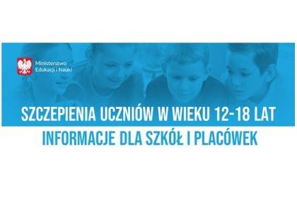 Szczepienia uczniów w wieku 12-18 lat