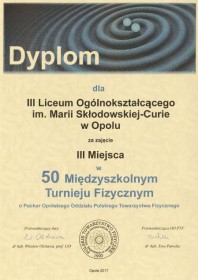 50 Międzyszkolny Turniej Fizyczny