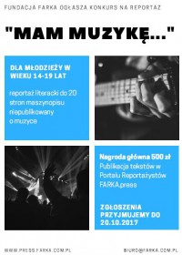 Konkurs na reportaż - zaproszenie