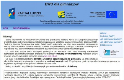 EWD dla gimnazjów z lat 2009-2011