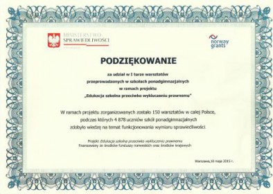 PODZIĘKOWANIE