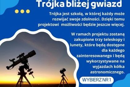 Trójka bliżej gwiazd – teleskopy i lunety obserwacyjne