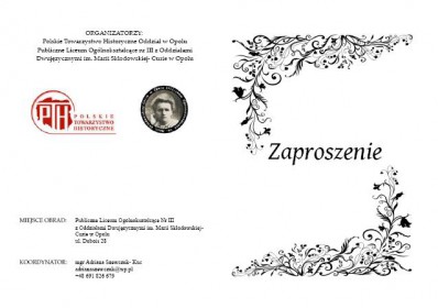 Zaproszenie na XI Opolskie Dni Kultury średniowiecznej w III LO (18 grudnia 2014 r.)