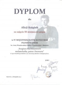 IV MIĘDZYSZKOLNY KONKURS PIANISTYCZNY